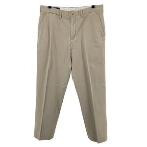 Polo Ralph Lauren Preston Pants 34x32 Chino Khaki Cotton‎ Straight Fit